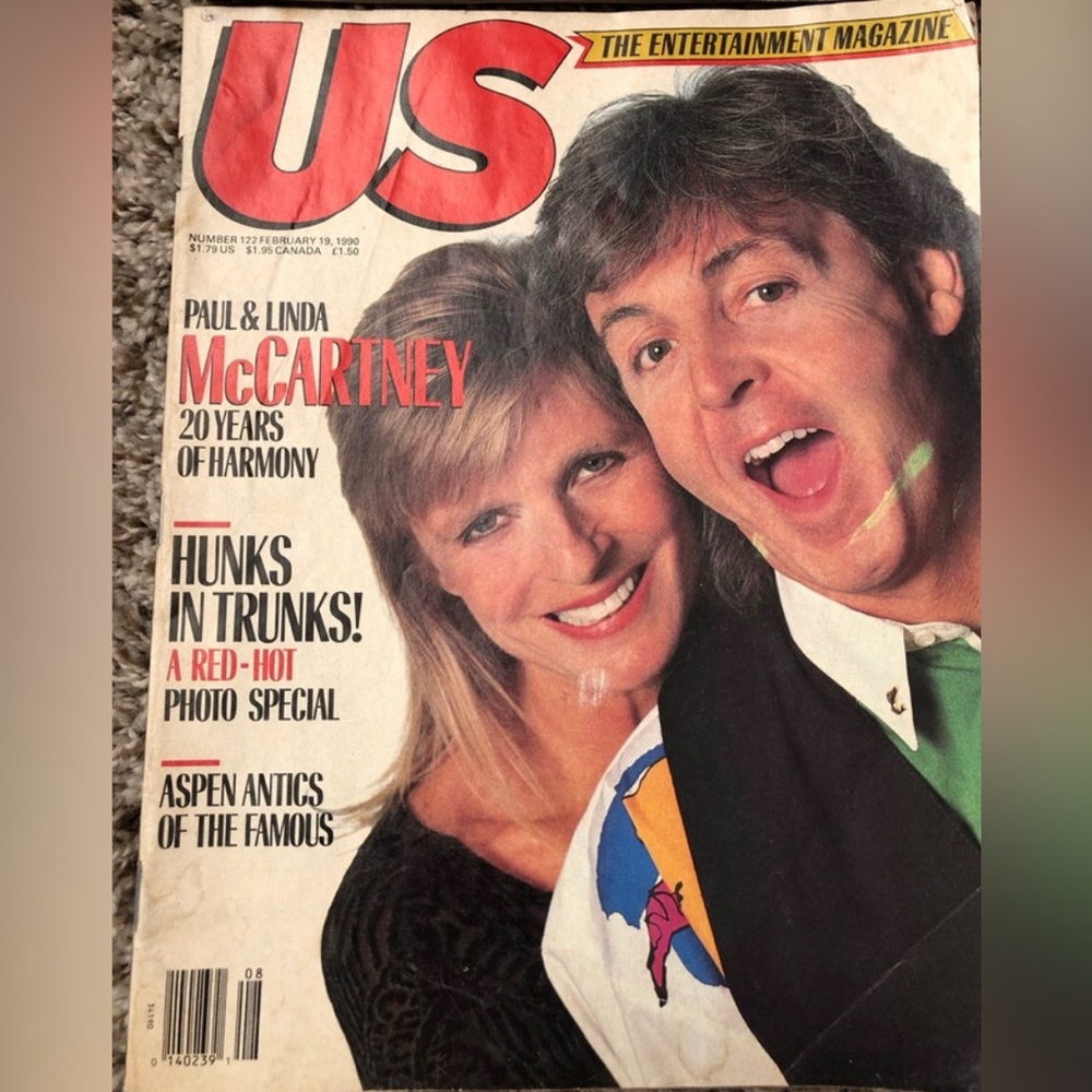 Vintage US Mag Featuring Paul & Linda McCartney / 1990